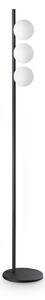 IDEAL LUX Ideal Lux Binomio podna lampa, crna, 160 cm, metal, 3 svjetla, Crno, Dnevni boravak/blagovaonica, Metal