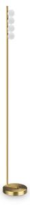 IDEAL LUX Ideal Lux Binomio LED podna lampa od mesinga, 155 cm, metal, 4 svjetla, Zlato / mjed, Dnevni boravak/blagovaonica, Metal