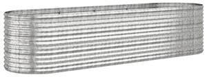 VidaXL Povišena vrtna gredica od čelika 296x80x68 cm srebrna