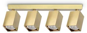 IDEAL LUX Ideal Lux Dynamite četvrtasti mesingani stropni reflektor, 38 cm, 4 svjetla, Zlato / mjed, Dnevni boravak/blagovaonica, Metal