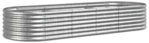 VidaXL Povišena vrtna gredica od čelika 224 x 80 x 36 cm srebrna