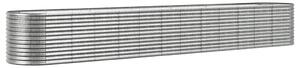 VidaXL Povišena vrtna gredica od čelika 512x80x68 cm srebrna