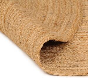 VidaXL Ukrasni pleteni tepih od jute 240 cm okrugli