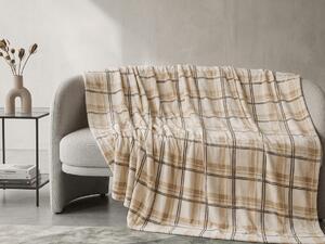 Mikropliš deka PLAID, krem boja Dimenzije: 150 x 200 cm