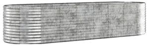 VidaXL Povišena vrtna gredica od čelika 322x100x68 cm srebrna