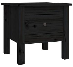 VidaXL Bočni stolić crni 40 x 40 x 39 cm od masivne borovine