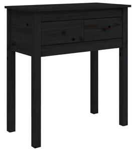VidaXL Konzolni stol crni 70 x 35 x 75 cm od masivne borovine