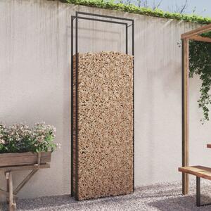 VidaXL Stalak za drva za ogrjev mat crni 110x28x312 cm čelični