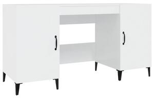 VidaXL Radni stol visoki sjaj bijeli 140x50x75 cm konstruirano drvo