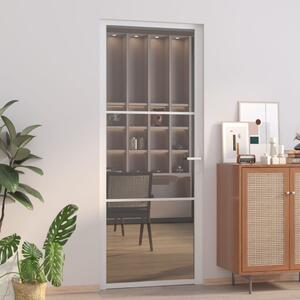 VidaXL Unutarnja vrata 83 x 201,5 cm Bijela od ESG stakla i aluminija