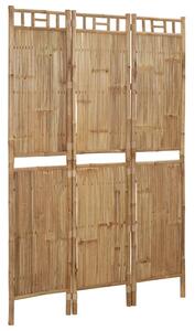 VidaXL Sobna pregrada s 3 panela od bambusa 120 x 180 cm