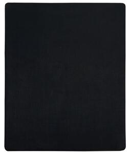 VidaXL Plahta s gumicom od žerseja crna 100x200 cm pamučna