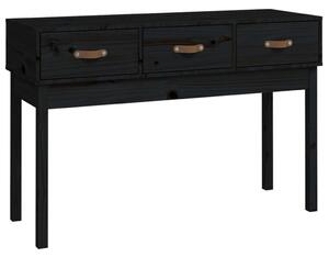 VidaXL Konzolni stol crni 114x40x75 cm od masivne borovine