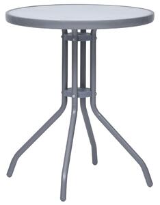 VidaXL Vrtni stol svjetlosivi 60 cm od čelika i stakla