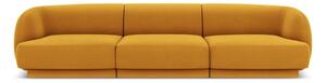 Senf žuta baršunasta sofa 259 cm Miley – Micadoni Home