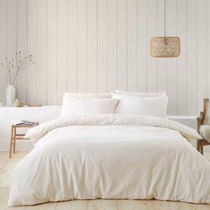 Bež-krem flanelska posteljina za krevet za jednu osobu 135x200 cm – Catherine Lansfield