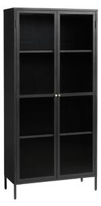 Crna metalna vitrina 90x190 cm Bronco - Unique Furniture