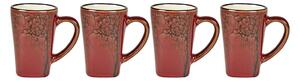 Crvene šalice u setu 4 kom za espresso od kamenine 100 ml Hela – Villa Collection