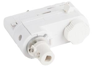 Dizajnerska viseća svjetiljka bijela uklj. adapter za tračnicu 3-fazni - 3-fazni Tubo