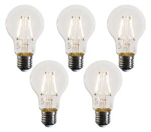 Set od 5 E27 LED žarulja A60 prozirne 3W 320 lm 2700K