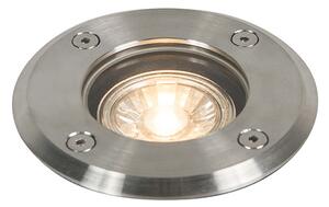 Vanjski ugradbeni reflektor čelik 11cm IP67 - Basic Round