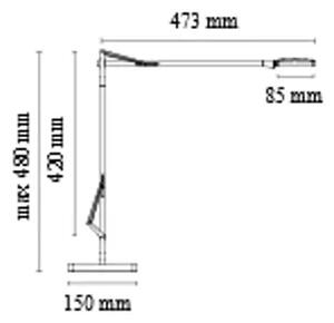 KELVIN EDGE BASE STOLNA SVJETILJKA LED 7W/2700-3200K/H.414mm CRNA FL3452030