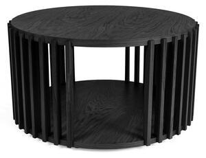 Stolić za kavu od crnog hrasta Woodman Drum, ø 83 cm