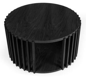 Stolić za kavu od crnog hrasta Woodman Drum, ø 83 cm
