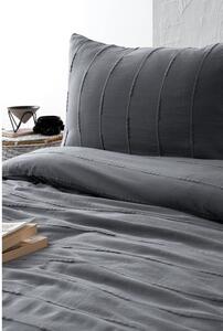 Tamno sive pamučne navlake za poplun i jastučnice u setu 170x210 cm Sedef – Mijolnir