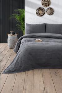 Tamno sive pamučne navlake za poplun i jastučnice u setu 170x210 cm Sedef – Mijolnir