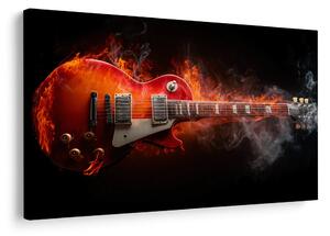 Slika električna gitara u plamenu