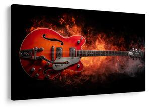 Slika električna gitara u plamenu