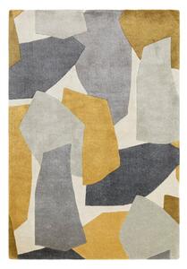 Oker žuti/sivi ručno rađen tepih od recikliranih vlakna 120x170 cm Romy – Asiatic Carpets