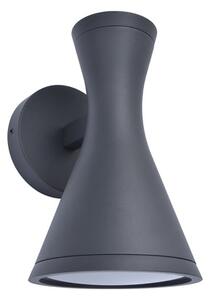 Lutec Brund Vanjska zidna svjetiljka - Grlo GU10, max 2 x 15 W, mat crna - 6996888518700
