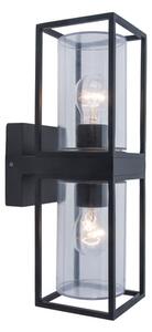 Lutec Flair Vanjska zidna svjetiljka - Grlo E27, max 40 W, mat crna - 6996889632812