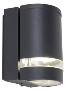 Lutec Focus Vanjska zidna svjetiljka - Grlo GU10, max 35 W, antracit - 6996888748076