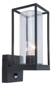 Lutec Flair Zidna svjetiljka sa senzorom - Grlo E27, max 40 W, mat crna - 6996895236140