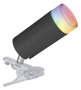 Lutec Klipa Pametna svjetiljka s kvačicom - LED 4,7 W, RGB, 440 lm, crna - 6996896841772