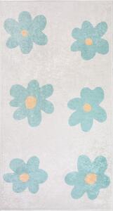 Mentol zeleni/boje slonovače periv dječji tepih 60x100 cm Cute Flowers Green – Vitaus