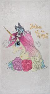 Periv dječji tepih boje slonovače 80x120 cm Cute Unicorn – Vitaus