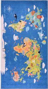 Plavi periv dječji tepih 80x120 cm Animal Atlas – Vitaus