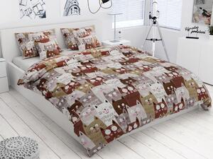 Pamučna posteljina WAGGA smedja + jastučnica 40 x 40 cm Dimenzije posteljine: 70 x 90 cm | 140 x 200 cm