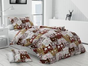 Pamučna posteljina WAGGA smedja + jastučnica 40 x 40 cm Dimenzije posteljine: 70 x 90 cm | 140 x 200 cm