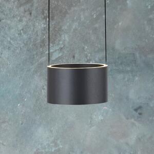 PURE LED visilica Clipse, siva, Ø 20 cm CCT dimmer 2 žarulje, prigušiva, Sivo, Dnevni boravak/blagovaonica, Metal