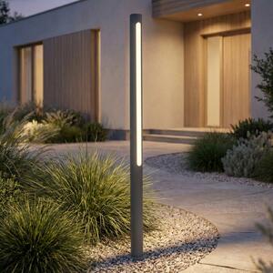 Lindby LED svjetiljka za stazu Liravel, visina 90 cm, antracit, IP65, Crno, Aluminij