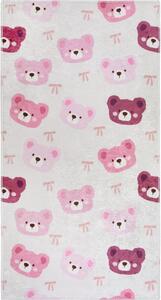 Ružičasti/boje slonovače periv dječji tepih 80x150 cm Cute Teddies Pink – Vitaus