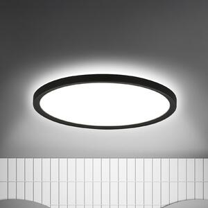 Briloner LED stropna svjetiljka sa senzorom pokreta, crna, Ø 29 cm, IP44, 4000K, Crno, Područje hodnika, Plastika