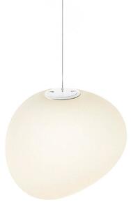 Foscarini Gregg MIDI viseća lampa, od stakla, bijela, prigušiva, Bijela, Dnevni boravak/blagovaonica, Staklo, Metak