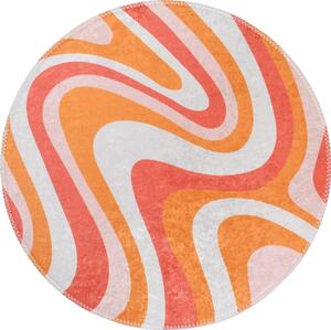Narančasti periv okrugao tepih ø 100 cm Colors of Joy – Vitaus