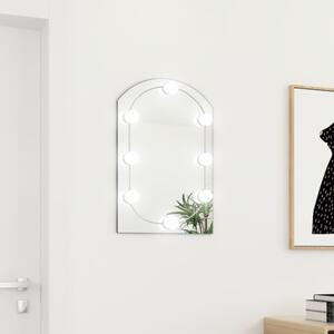 VidaXL Ogledalo s LED svjetlima 60 x 40 cm stakleno u obliku luka